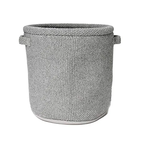 nielsen HOME Strickkorb Noa, 40x40 cm, hellgrau, Korb, Dekokorb gestrickt, Baumwolle, Strick, Ökotex