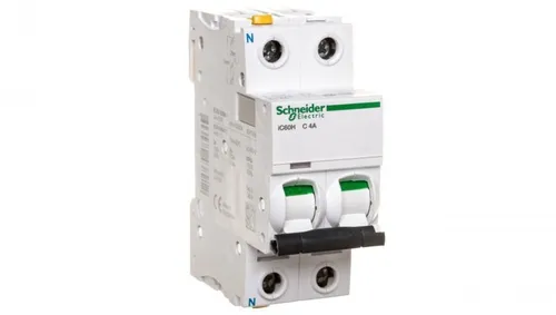 Wyłącznik nadprądowy 1P+N C 4A 10kA AC iC60H-C4-1N A9F07604