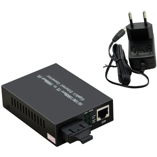 InLine Netzwerk Media Konverter 10/100/1000Mb/s TP zu LWL (SC Duplex), SM, 20km