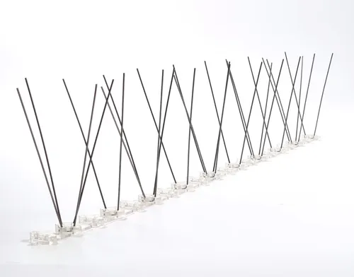 St. (5M) Taubenabwehr, 3-reihig, Edelstahl+Polycarbonat, KEINE VERSANDKOSTEN 10