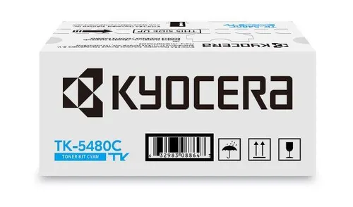 Kyocera TK-5480C Toner Cyan - Hohe Seitenreichweite - Toner (Cyan) für ca. 1.250 Seiten, ideal für langlebige Druckqualität und weniger häufigen Austausch.