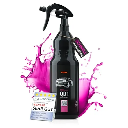ADBL QD 1 (1L) Premium Quick Detailer - Sprühversiegelung mit Abperleffekt - Glanz und Glätte - Auto Sprühwachs, Lackversiegelung, Schützt Wachsversiegelung, Lackpflege, Schnellversiegelung