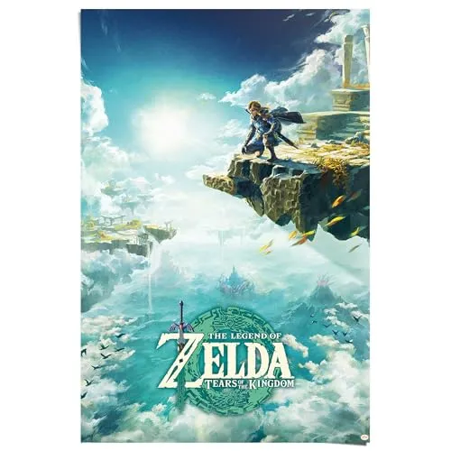 REINDERS Poster, Legends of Zelda, Teenager Zimmer, Poster, Wanddeko, Room Decor, Bilderdruckpapier, Blau, 91,5 x 61