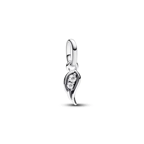 PANDORA ME Funkelnder Engelsflügel Mini-Charm-Anhänger aus Sterling Silber mit Cubik Zirkonia, Kompatibel ME und Moments Armbändern, 793041C01