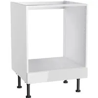 Optifit Herdumbauschrank Rurik 60 cm – Weiß glänzend