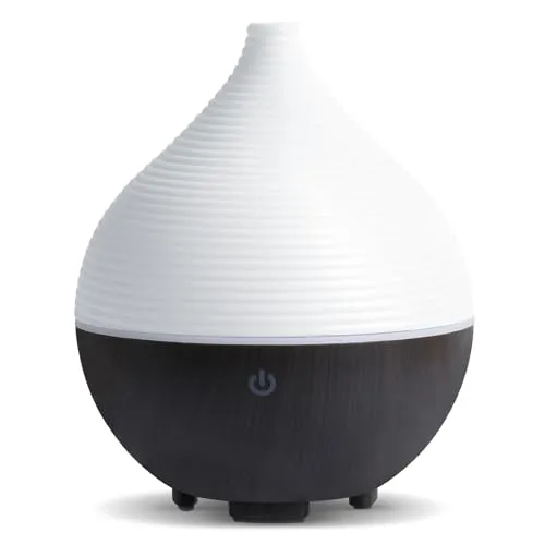 AiQInu Aroma Diffuser 160ml, Kleiner Ultraschall Aromatherapie Raumduft Diffusor für ätherische Öle mit 7-farbigem LED-Licht, BPA-Free, Automatischer Abschaltfunktion, Diffuser Luftbefeuchter für Zuha