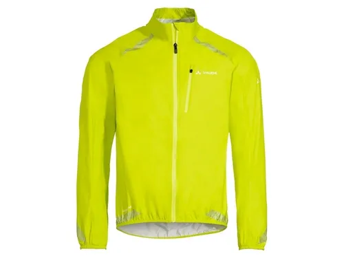 VAUDE Men's Luminum Perf. Jacket II - Fahrradbekleidung mit erhöhter Nacht-Sichtbarkeit, wasserdicht und atmungsaktiv für sichere Fahrten bei Dunkelheit.