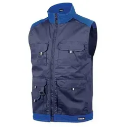 DASSY® Faro Zweifarbige Sommerweste Gr. L - Arbeits- & Schutzkleidung mit verstellbarem Bund, verlängertem Rücken und vielen praktischen Taschen für optimale Funktionalität.