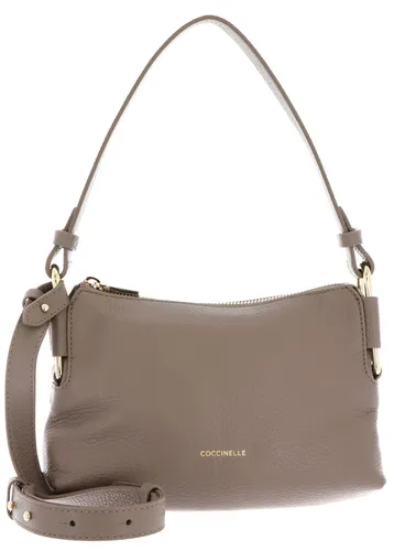 Coccinelle Rebekka Schultertasche taupe E5T95520101-N59 - Umhängetaschen aus genarbtem Rindsleder in stilvollem taupe, ideal für jeden Anlass und bietet ausreichend Platz für Ihre Essentials.