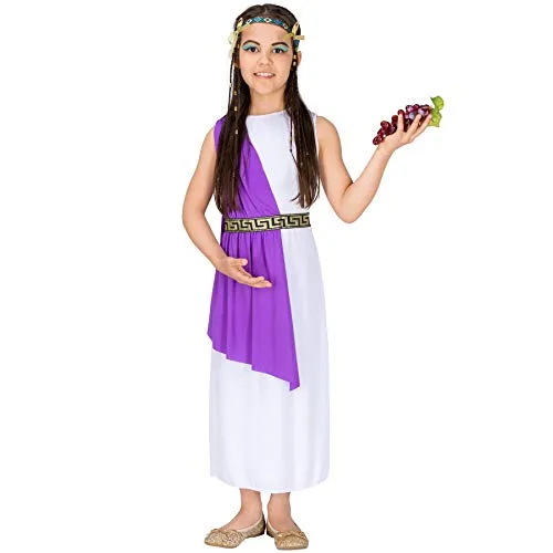 dressforfun tectake Mädchen Kostüm Cleopatra | Bezauberndes Kleid | inkl. Extravagantem Haarband (8-10 Jahr | Nr. 300255)