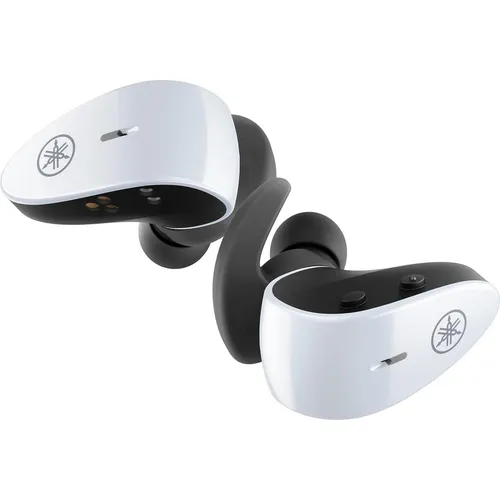 Yamaha TW-ES5A True Wireless Kopfhörer - In-Ear Bluetooth Kopfhörer mit wasserdichtem Design (IPX7) und bis zu 34 Stunden Akkulaufzeit. Erleben Sie dynamischen Sound, sicheren Sitz und kristallklare Anrufe – perfekt für Sport und Alltag.