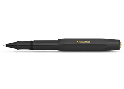 Kaweco Tintenroller CLASSIC Sport Schwarz - Kugelschreiber mit hochwertiger Rollerball-Technologie für ein geschmeidiges Schreibgefühl, ideal für den täglichen Gebrauch und stilvolle Notizen.