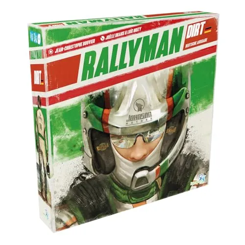 Rallyman Dirt - ELZNIR GAMES - Brettspiel für 1-6 Personen - Gesellschaftsspiel für 1-6 Personen ab 14 Jahren, bietet spannende Rennabenteuer auf verschiedenen Strecken.