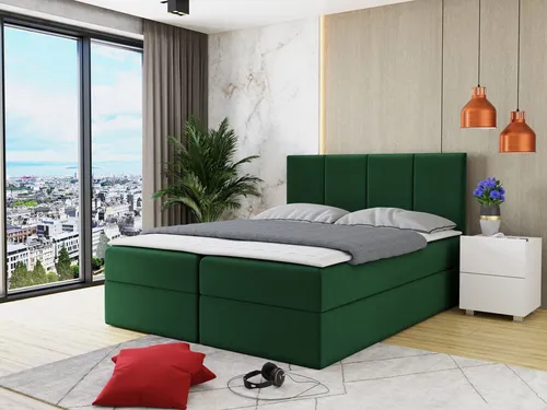 MIRJAN24 Boxspringbett Rebos mit Bettkästen - Komfortables Boxspringbett 180x200 cm mit zwei praktischen Bettkästen für zusätzlichen Stauraum. Ideal für eine erholsame Nachtruhe und optimalen Schlafkomfort.