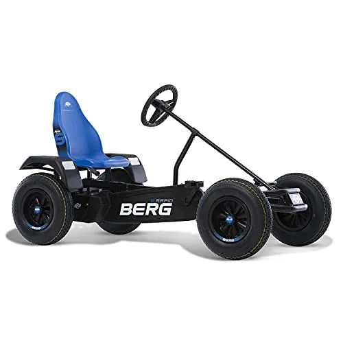 Berg Go-Kart BERG Gokart XL B. Rapid Blue blau BFR - Go-Kart für Kinder ab 5 Jahren, mit robustem Rahmen und BFR-System für sicheres Fahren. Verstellbarer Sitz und Luftreifen sorgen für Komfort und Stabilität auf jedem Terrain.