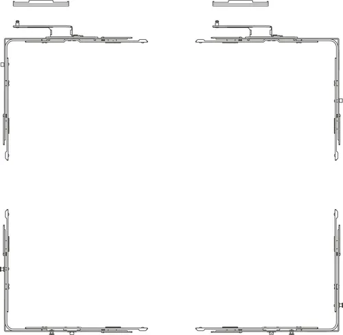 HAUTAU ATRIUM HKS 180/150 Z/E Grundkarton Eckumlenkung - Zubehör für Sicherheitstechnik. Hochwertige Garnitur für eine Tür mit einfach zu montierenden Eckumlenkungen und Scheren-Gleitern für optimale Funktionalität.