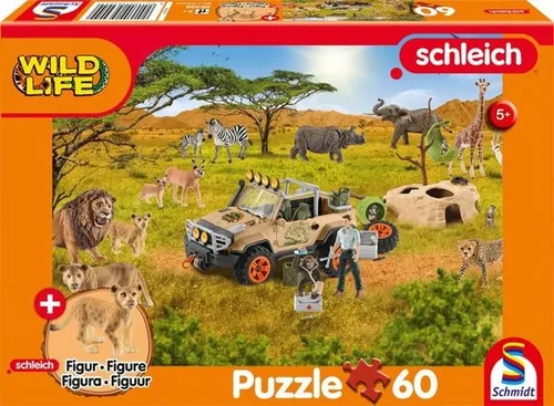 PUZZLE SCHLEICH: WILD LIFE IN DER SAVANNE 60 T. KINDERPUZZLE SCHMIDT SPIELE NEU