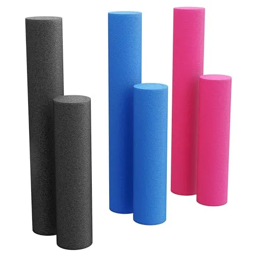 GORILLA SPORTS® Pilates Rolle – 60 x 15 cm oder 90 x 15 cm, Weicher Schaumstoff