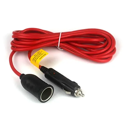 Aofan Zigarettenanzünder Verlängerungskabel 3,6m mit LED-Anzeige - 12V/24V, 18AWG, 15A Sicherung für Auto, Wohnmobil & Elektrogeräte