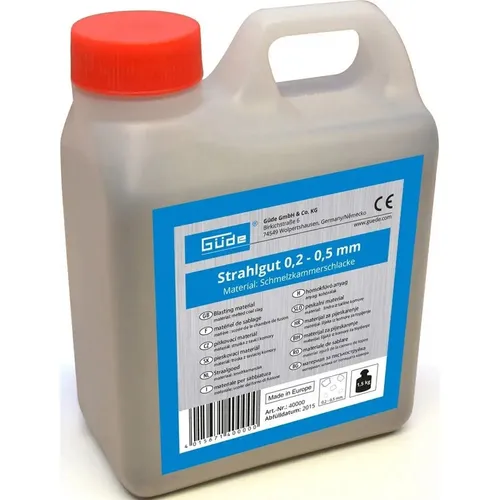 Güde Strahlgut Strahlmittel 0,2-0,5mm 1,5kg Schmelzkammerschlacke 40000 Kanister