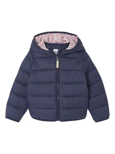 Vertbaudet Mädchen Light-Steppjacke mit Kapuze, Recycling-Polyester marine 134