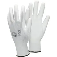 ECD Germany 1 Paar Arbeitshandschuhe mit PU-Beschichtung Größe 10-XL Weiß