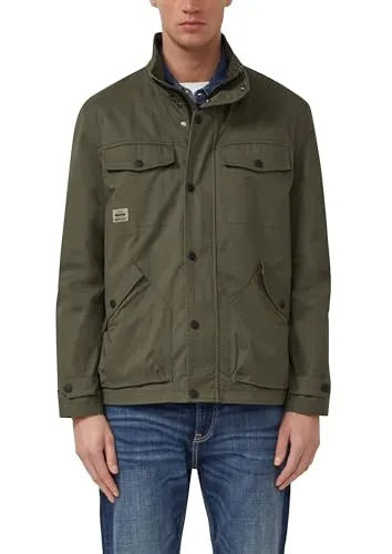 s.Oliver Baumwolljacke mit Twill-Struktur - Hochwertige Baumwolljacke mit Stehkragen und aufgesetzten Taschen. Ideal für den Alltag, bietet sie eine perfekte Kombination aus Stil und Funktionalität.
