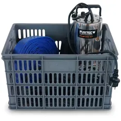FUXTEC Tauchpumpe FX-SP11100 Set - 1100 Watt, - Wasserpumpen, leistungsstarke Tauchpumpe mit 15.000 l/h Fördermenge, ideal für Haus und Garten, leise im Betrieb und rostfreies Edelstahlgehäuse für Langlebigkeit.