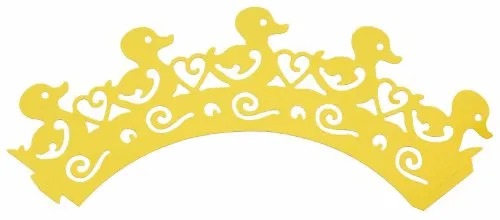 SWEETLY DOES IT Filigree Cupcake-Manschetten/Wrapper in Enten-Design, 12 Stück