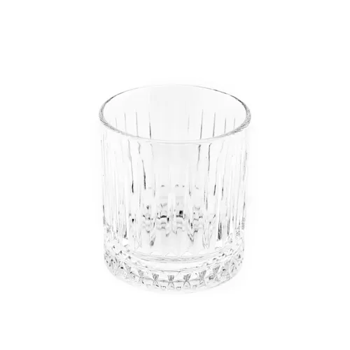 Elisa 6 Telige Trinkgläser-Set Wasserglas mit Riffle Design 330 ml Transparent