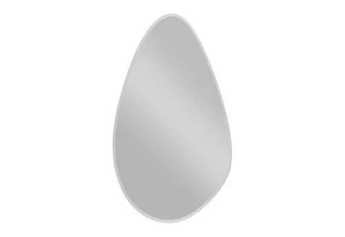 MIRRORS AND MORE Wandspiegel BELLA – Eleganter Facettenschliff in Grau - Der rahmenlose Wandspiegel BELLA in Tropfenform überzeugt mit seinem Facettenschliff und lässt sich leicht aufhängen. Ideal für stilvolle Akzente in jedem Raum, Maße: 30 x 40 cm.