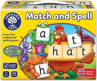 Orchard Toys Wortbrettspiel „Match and Spell“, englische Version
