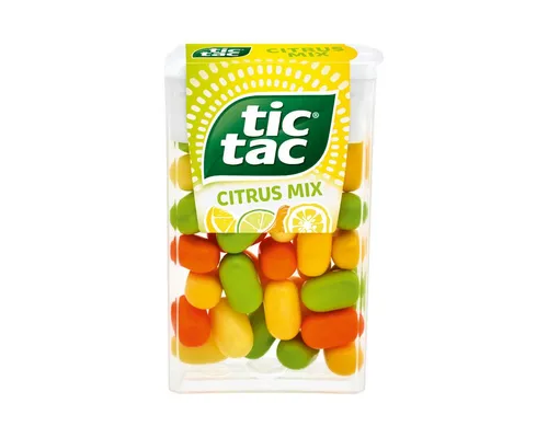 tic tac Süßigkeit, tic tac Citrus Mix Yuzu Mandarine Zitrone und Zitrone Limette18g