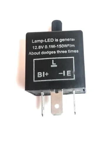 Simda Pro Universal 3 Poliger 12 V Motorrad LED Blinker Relais Lastunabhängiges Blinkerrelais Blinkgergeber Blinkrelais Blinkfrequenzkontroll Relai…