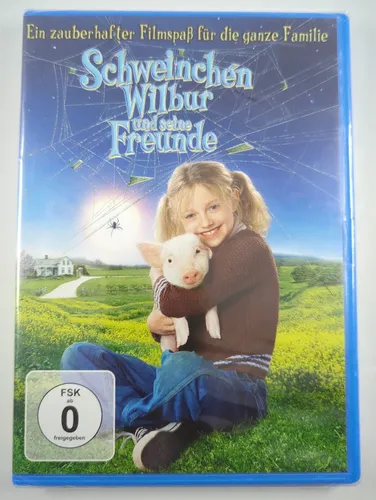 Schweinchen Wilbur und seine Freunde (DVD) - Abenteuerlicher Kinderfilm aus 2006, ideal für die ganze Familie. Spieldauer: 93 min, in Deutsch, Englisch und Türkisch, NEU & OVP.