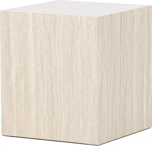 Couchtisch York Ventur Design - Beige, 40x40x45 cm - Eleganter Beistelltisch York in stilvoller Steinoptik für vielseitige Nutzung. Ideal als Ablage neben dem Sofa oder im Schlafzimmer – bringt natürlichen Charme in dein Zuhause!
