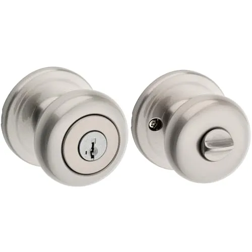 Kwikset Juno Türknauf mit Schlüssel, antimikrobieller Microban-Schutz mit SmartKey-Sicherheit, satiniertes Nickel 2