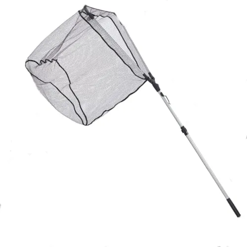Balzer Never Hook Allroundkescher 2-teilig 2,40m - Kescher & Netze mit gummierter Beschichtung für einfaches Handling und Schutz der Fische, verstellbar auf bis zu 2,4m, ideal für Angler.