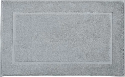 REDBEST Duschvorlage, Badteppich New York hellgrau Größe 50x80 cm - saugstark, sehr strapazierfähig, hautsympathisch, trittweich, 100% Baumwolle
