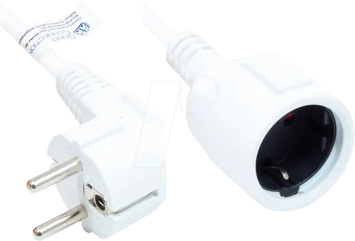GC P0102-W020 - Verlängerung Typ E+F auf Typ F , weiß, 1,50 mm², 2 m