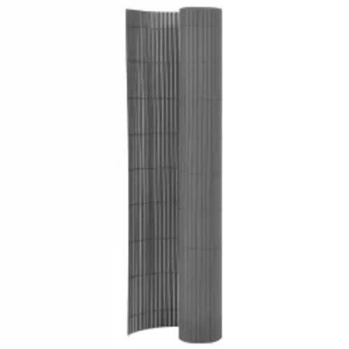 furnicato Doppelseitiger Gartenzaun 90x400 cm Grau