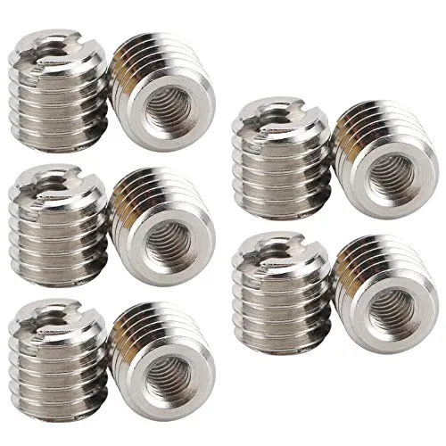 Selbstschneidender Gewindeeinsatz, Schraubengewindeeinsatz 8mm 10 Stück Innengewinde M4 x 0,7 Außengewinde M8 x 1,25
