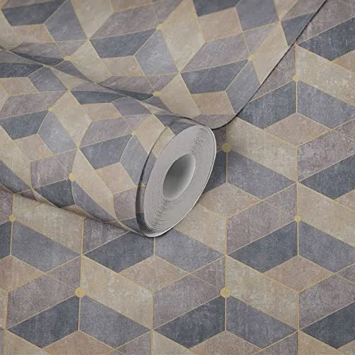 Livingwalls 3D Tapete Beige Gold