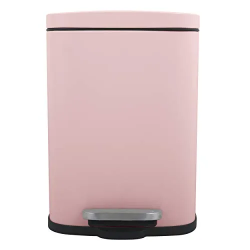 Spirella Kosmetikeimer 5 Liter Edelstahl mit Absenkautomatik - Abfallbehälter fürs Bad mit 5 Litern Volumen, sanft schließendem Deckel und Anti-Fingerabdruck-Beschichtung für müheloses Reinigen.