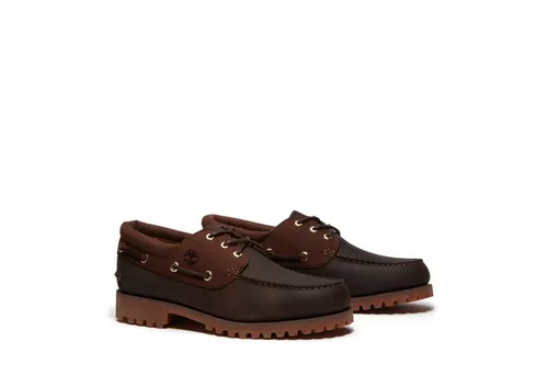Timberland AUTHENTIC BOAT SHOE - Braune Bootsschuhe aus Leder in Größe 46 - Sportliche Bootsschuhe aus hochwertigem Leder, ideal für den täglichen Einsatz. Mit rutschfester Gummisohle und klassischem Schnürdesign für optimalen Tragekomfort.