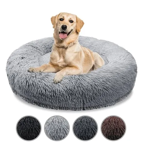 bluzelle Orthopädisches Hundebett für große Hunde, 120cm - Hundebett aus Memory Foam für optimalen Komfort, waschbar und rutschfest, ideal für gesunde Gelenke und erholsamen Schlaf.