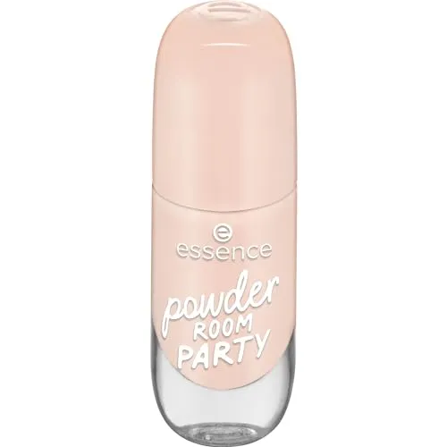 essence gel nail colour 25 powder ROOM PARTY, langanhaltender Nagellack, schnelltrocknend, farbintensiv, glänzend, Expressergebnis, helles beige, 8 ml