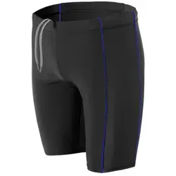 Aquarti Badehose Aquarti Herren Lange Badehose mit Kontrast-Paspel Jammer blau|schwarz XL
