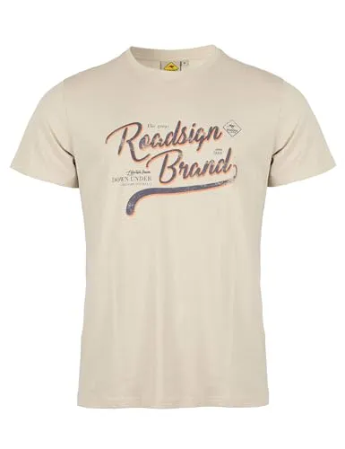 ROADSIGN australia Herren T-Shirt Roadsign-Design mit Vintage-Flair für lässige Outfits beige, XL