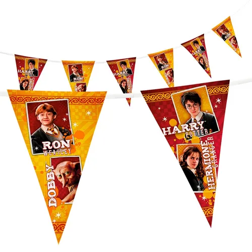 Wimpelkette Harry Potter 5 m orange Zauberer Hogwart Girlande für Kinderparty